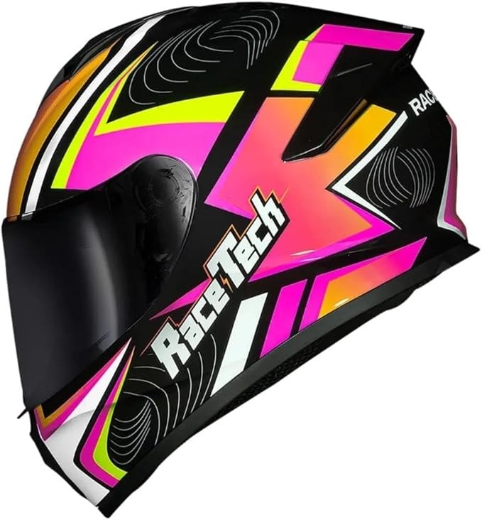 Motofama | Capacete Race TechHIT Draw Preto e Rosa