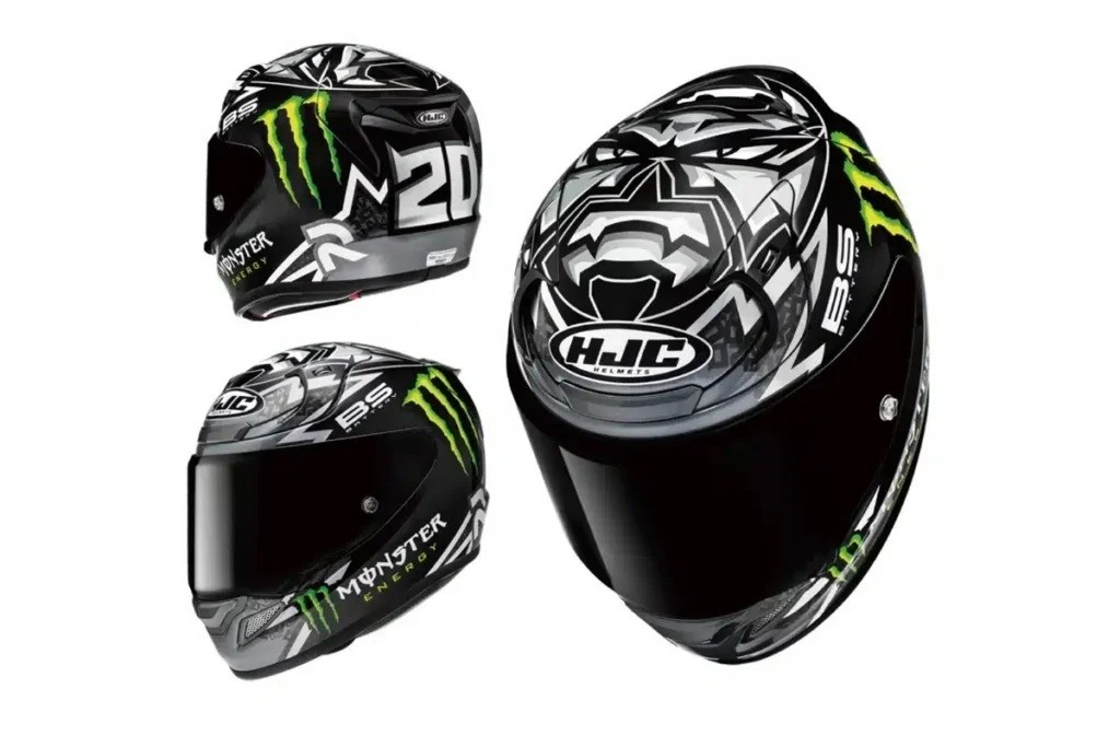 Motofama | CAPACETE HJC RPHA 12 58/M QUARTARARO MONSTER PRETO BRANCO