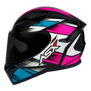 CAPACETE ASX CITY START PRETO TURQUESA ROSA BRILHO