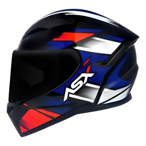 CAPACETE ASX CITY START PRETO VERMELHO AZUL BRILHO